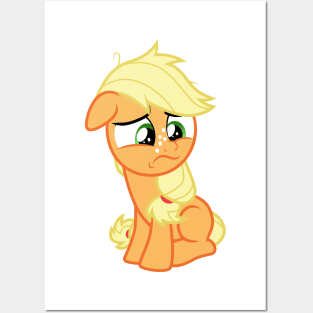 sad filly Applejack Posters and Art